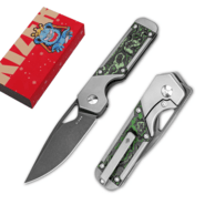 Kizer Frame Lock Mini Militaw Jonathan Styles S45VN Titanium+Jungle Wear Carbon Fiber Ki3634SA2 - KNIFESTOCK