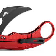 LionSteel L.E.One keskmise suurusega kokkupandav nuga VANA MUST M390 tera, PUNANE alumiiniumkäepide  - KNIFESTOCK