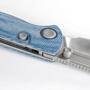 Vosteed Naga S35VN Satin Blue Norplex UltreX™ Micarta A3901 - KNIFESTOCK