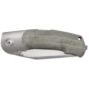 Viper TURN Clip Point Satin M390, Green Canvas Micarta, Titanium Bolsters V5986CG - KNIFESTOCK