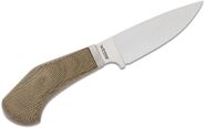 Lionsteel Fixed knife m390 blade GREEN Canvas handle, Ti guard, leather sheath WL1  CVG - KNIFESTOCK