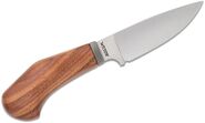 Lionsteel Fixed knife m390 blade SANTOS wood andle, Ti guard, leather sheath WL1  ST - KNIFESTOCK