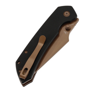 Tenable Knives Fenrir Rose Gold-belagd Nitro V, Svart G10 - KNIFESTOCK