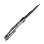 KUBEY Nova Couteau Pliant à Lame Flipper avec Verrouillage Frame Gris Manche en Titane 6AL4V KU235E - KNIFESTOCK