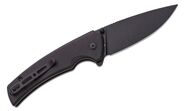 SENCUT Serene Black Aluminum Handle Black Stonewashed D2 Blade S21022B-1 - KNIFESTOCK