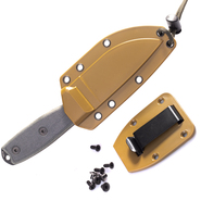 ESEE Knives Model 3, Coyote Brown tuppi, MOLLE Back ja Clip Plate ESEE-3PM-MB - KNIFESTOCK