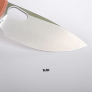 Vosteed Porcupine 14C28N Satin Brown Micarta A2604 - KNIFESTOCK