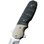 Bestech FREEFALL S35VN, Stonewash+Flat satin, Titanium+Black Green G10, Bronze BT2007A - KNIFESTOCK