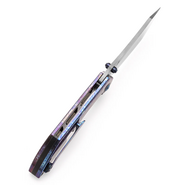 KANSEPT Tipper Damascus 0.137&#039;&#039;/3.5mm Titanium with Lightning Strike Finish K1079A3 - KNIFESTOCK