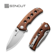 Sencut Excalis Guibourtia Wood Handle Satin Finished 9Cr18MoV BladeLiner Lock S - KNIFESTOCK