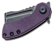 Kansept Mini Korvid Black TiCn Coated Stonewashed 154CM Purple G10 Handle T3030A3 - KNIFESTOCK