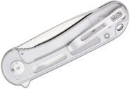 CIVIVI Elementum Polished Clear Lexan Handle Satin Finished D2 Blade Liner Lock C907A-7 - KNIFESTOCK