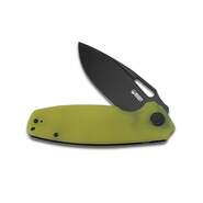 Kubey Tityus Liner Lock Flipper Folding Knife Translucent Yellow G10 Handle Ku322G - KNIFESTOCK