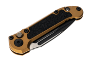 Microtech 2023 LUDT Gen III AUTO M390MK Black Coating Tan Aluminum Handles 1135-2TA - KNIFESTOCK