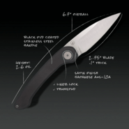 Ocaso Seaton Large Stainless Black + Satin  42SLB - KNIFESTOCK