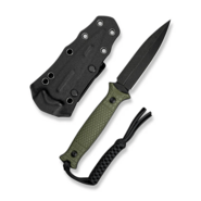 Civivi Perfrico Milled OD Green G10 HandleBlack Stonewashed 14C28N BladeWith 1PC Black Lanyard - KNIFESTOCK