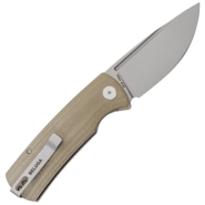 Petrified Fish PFP01 Beluga Sand blasting K110 Khaki Micarta PFP01KAMP - KNIFESTOCK