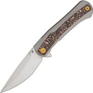 Kansept Kratos Stonewashed CPM S35VN Titanium Handle + Copper Carbon Fiber Inlay K1024A7 - KNIFESTOCK