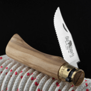 OLD BEAR® L - STAINLESS STEEL, OLIVE HANDLE, SERRATED BLADE 9337/21_LU - KNIFESTOCK