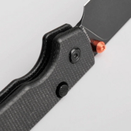 Vosteed Raccoon(Top Liner Lock) 14C28N Black Stonewash Black Micarta A2902 - KNIFESTOCK