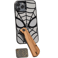 Petrified Fish PFP07 Viking  Damascus  olive Wood PFP07OWODDM - KNIFESTOCK