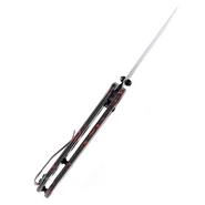KANSEPT Main Street Black Stonewashed 154CM 0.126&#039;&#039;3.2mm Black and red G-Mascus T1015V5 - KNIFESTOCK