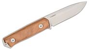 Lionsteel Fixed Blade Sleipner Steel stone washed, SANTOS wood handle, leather sheath B41 ST - KNIFESTOCK