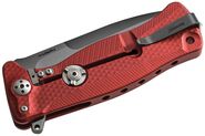 Lionsteel SR Flipper RED Aluminum knife, RotoBlock, Chemical Black blade Sleipner SR11A RB - KNIFESTOCK