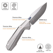 REMETTE RT-WK1-E M390, Titanium, Linerlock WK1-E - KNIFESTOCK