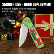 Kizer Militaw S45VN AL &amp; G10 -  Xmas edition - KNIFESTOCK