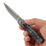 Kansept Kitpu Satin CPM 20CV, Stonewashed Ti, Arctic Storm Fatcarbon - KNIFESTOCK
