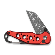 CIVIVI Red Aluminum HandleWith S/S Carabiner And Bottle OpenerDamascus BladeB - KNIFESTOCK