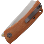 Petrified Fish PFE05 Flavorist Satin K110 Brown Micarta PFE05BRMP - KNIFESTOCK