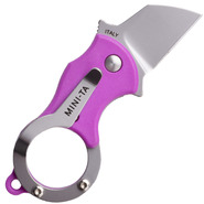 FOX MINI-TA FOLD. KNIFE PINK NYLON HDL-1.4116 STAINLESS ST. SANDBL. BLD - KNIFESTOCK