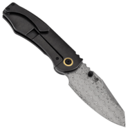 Kansept CAVEMAN Damascus,Blackwash Ti, 80&#039;s CamoCarbon K1110B3 - KNIFESTOCK