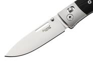 LionSteel NINI Folding knife M390 satin blade, Ti BOLSTER, BLACK G10 handle NN2 GBK - KNIFESTOCK
