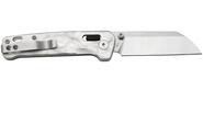 QPS Penguin Glyde 14C28N, finitura a due toni stonewash - satinata, Manico: G10 con alluminio - KNIFESTOCK