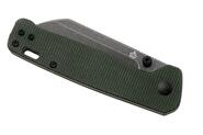 QPS Penguin V2 D2, black stonewash, Manico: Micarta verde QS130V2-C2 - KNIFESTOCK