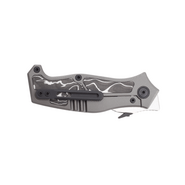 DC BLADES VENDETTA Stonewashed, Silver Foil, Carbon Fiber Inlay - KNIFESTOCK