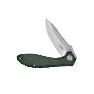 Kubey Ruckus Liner Lock Folding Knife Green Micarta Handle KU314N - KNIFESTOCK