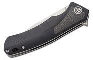 Petrified Fish PF838 Pub Satin D2 Carbon Fiber With Black G10 PF838CS - KNIFESTOCK