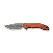 Civivi Bluetick Guibourtia Wood HandleDamascus BladeNested Liner Lock C23050-DS1 - KNIFESTOCK