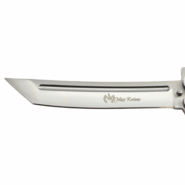 Maxknives P46S Couteau papillon lame acier 3CR13 manche aluminium blanc et noir - KNIFESTOCK