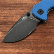 GEO D2 Black Stonewashed, G10 Blue, Liner lock GEO2102A - KNIFESTOCK