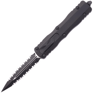 Microtech DIRAC DELTA D/E BLACK DOUBLE FULL SERRATE TACTICAL 227-D3T - KNIFESTOCK