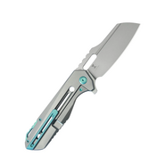 KUBEY Atlas Beadblasted M390 Blade Gray Titanium Framelock KB290E - KNIFESTOCK