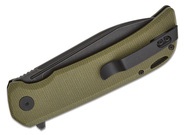 Petrified Fish PFB05 Tunny Black Stonewashed 14C28N Green Micarta PFB05GRMDW - KNIFESTOCK