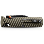Vosteed Vombat M390 Black Stonewash Aluminum Olive Green A4102 - KNIFESTOCK