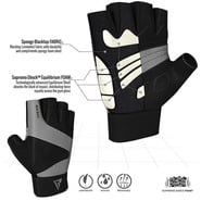 RDX GYM GLOVE LEATHER S14 GRAY M - KNIFESTOCK