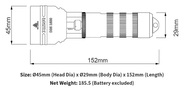 XTAR D06-1600 Duikzaklamp 1600lm - KNIFESTOCK